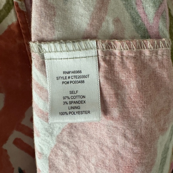 Vibrant Floral Cotton Midi Dress Size Medium Farm Rio Vibes - Picture 3 of 4